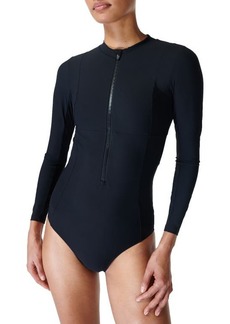 Sweaty Betty Tidal Cutout One-Piece Rashguard Swimsuit