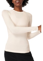 Sweaty Betty Glisten Long-Sleeve Tee in Lily White at Nordstrom