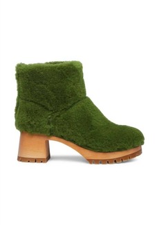 Swedish Hasbeens Fluff Bootie In Green