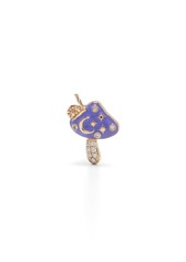 Sydney Evan 14kt yellow gold Celestial Mushroom diamond and enamel stud earring