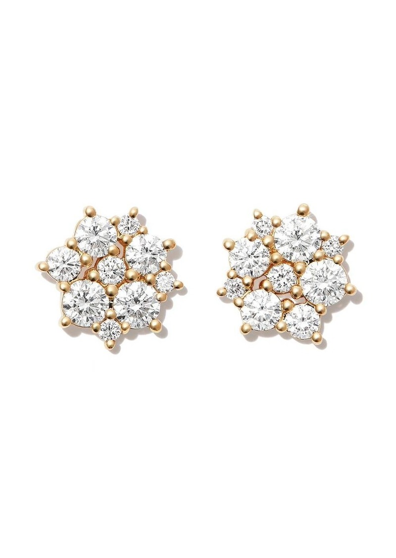 Sydney Evan 14kt yellow gold Cocktail Disc diamond stud earrings