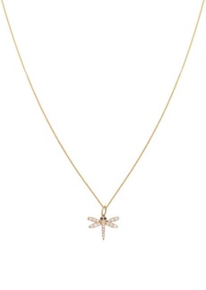 Sydney Evan 14kt yellow gold dragonfly charm necklace