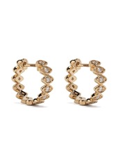 Sydney Evan 14kt yellow gold Evil Eye diamond huggie hoops