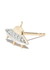 Sydney Evan 14kt yellow gold Flying Saucer diamond stud earring