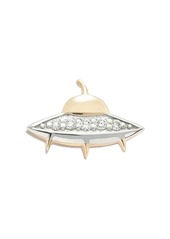 Sydney Evan 14kt yellow gold Flying Saucer diamond stud earring