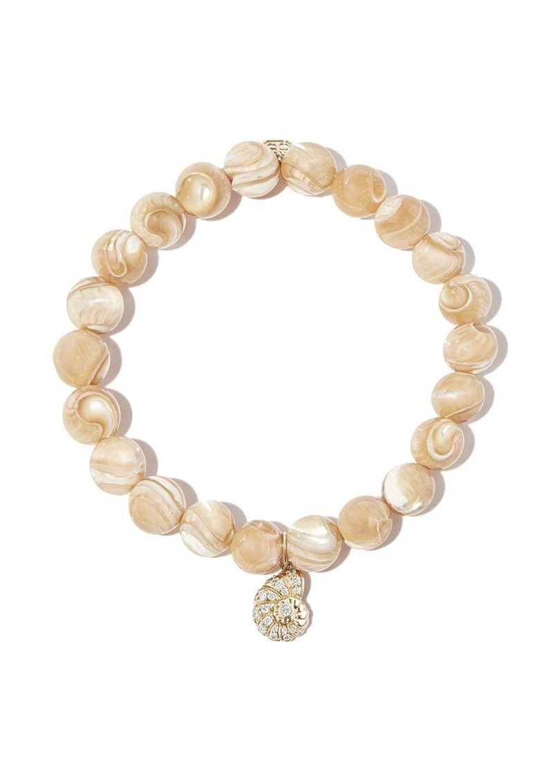 Sydney Evan 14kt yellow gold mother-of-pearl bracelet