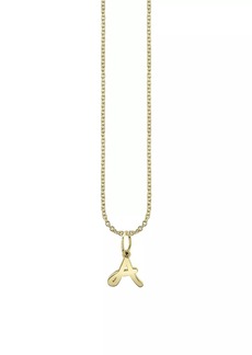 Sydney Evan Pure 14K Yellow Gold Initial Pendant Necklace