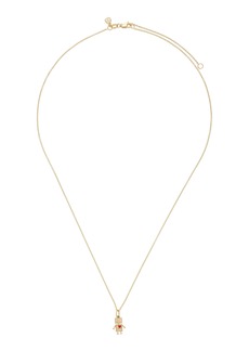 Sydney Evan - Baby Robot Charm Tiffany Chain 14K Gold Diamond Necklace - Gold - OS - Moda Operandi - Gifts For Her
