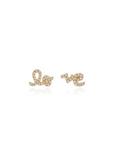 Sydney Evan - Love 14K Gold Diamond Stud Earrings - Gold - OS - Moda Operandi - Gifts For Her
