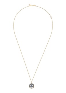 Sydney Evan - Medium Happy Face 14K Yellow Gold Sapphire Necklace - Blue - OS - Moda Operandi - Gifts For Her