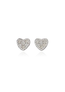 Sydney Evan - Small Heart 14K White Gold Diamond Stud Earrings - White - OS - Moda Operandi - Gifts For Her
