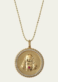 Sydney Evan 14k Buddha Coin Pendant Necklace with Diamonds