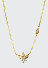 Sydney Evan 14k Gold Diamond Marquise Petal Pendant Necklace