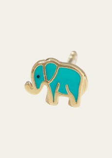 Sydney Evan 14k Mini Elephant Enamel Single Stud Earring