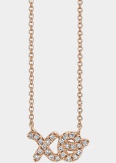 Sydney Evan 14k Rose Gold Diamond XO Pendant Necklace