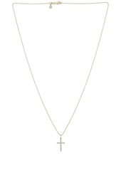 Sydney Evan Fleur De Lis Cross Charm Necklace