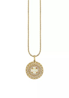Sydney Evan Under The Sea 14K Yellow Gold, Opal & 0.16 TCW Diamond Pendant Necklace