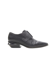 T by Alexander Wang ALEXANDER WANG Ines Oxford black leather laceless brogue