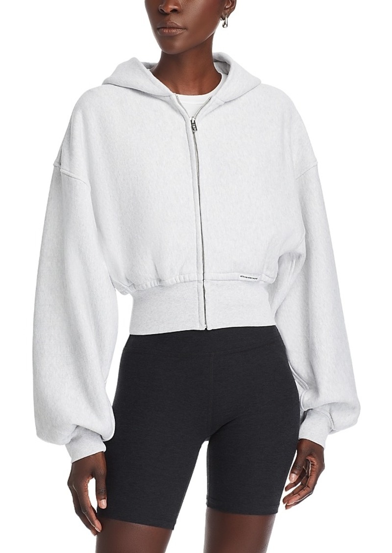 T by Alexander Wang alexanderwang. t Cropped Zippered Hoodie