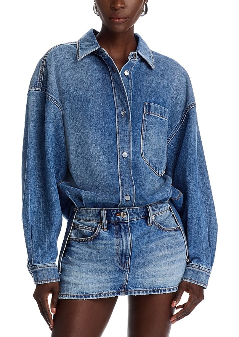 T by Alexander Wang alexanderwang. t Pre Styled Denim Shirt Dress