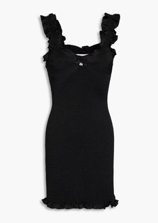 T by Alexander Wang alexanderwang.t - Shirred silk-satin mini dress - Black - XL