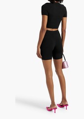 T by Alexander Wang alexanderwang.t - Appliquéd stretch-knit shorts - Black - XS