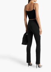 T by Alexander Wang alexanderwang.t - Cropped jacquard-knit top - Black - S