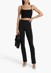 T by Alexander Wang alexanderwang.t - Cropped jacquard-knit top - Black - S