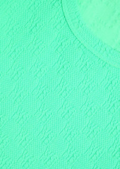 T by Alexander Wang alexanderwang.t - Cropped jacquard-knit top - Green - XXS