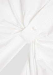 T by Alexander Wang alexanderwang.t - Asymmetric twist-front cotton-poplin shirt - White - L