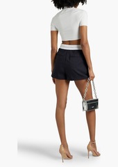 T by Alexander Wang alexanderwang.t - Cropped stretch-knit turtleneck top - White - XS