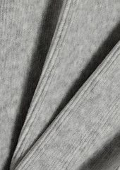 T by Alexander Wang alexanderwang.t - Cropped stretch cotton-blend corduroy turtleneck top - Gray - XXS