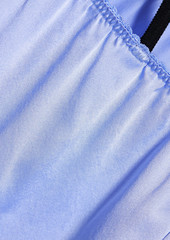 T by Alexander Wang alexanderwang.t - Crystal-embellished silk-satin straight-leg pants - Blue - XS