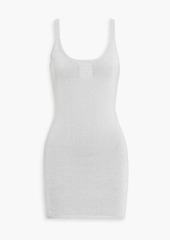 T by Alexander Wang alexanderwang.t - Embossed metallic stretch-knit mini dress - Metallic - XL