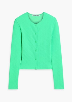 T by Alexander Wang alexanderwang.t - Jacquard-knit cardigan - Green - XXS