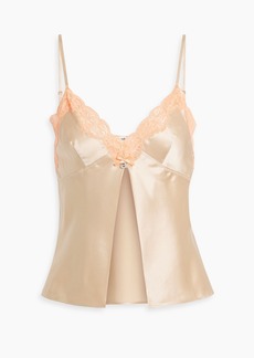 T by Alexander Wang alexanderwang.t - Lace-trimmed silk-satin camisole - Pink - XS