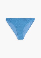 T by Alexander Wang alexanderwang.t - Stretch-jacquard mid-rise bikini briefs - Green - XS