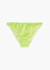 T by Alexander Wang alexanderwang.t - Neon stretch-jacquard mid-rise bikini briefs - Yellow - XS