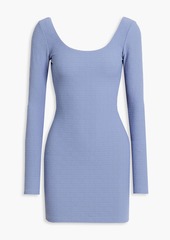 T by Alexander Wang alexanderwang.t - Open-back jacquard-knit mini dress - Purple - S