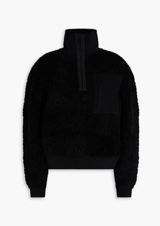T by Alexander Wang alexanderwang.t - Oversized wool-blend fleece half-zip sweatshirt - Black - S