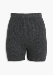 T by Alexander Wang alexanderwang.t - Ribbed wool-blend shorts - Gray - XS