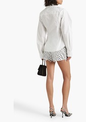 T by Alexander Wang alexanderwang.t - Ruched cotton-poplin shirt - White - US 8