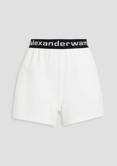 T by Alexander Wang alexanderwang.t - Stretch cotton-blend corduroy shorts - White - XXS