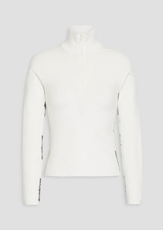 T by Alexander Wang alexanderwang.t - Stretch-knit half-zip sweater - White - XS
