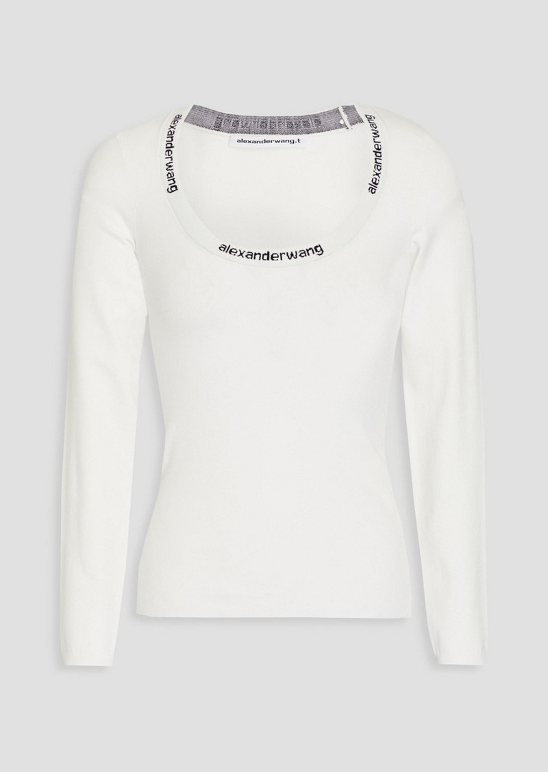 T by Alexander Wang alexanderwang.t - Stretch-knit top - White - XS