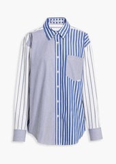 T by Alexander Wang alexanderwang.t - Striped cotton-jacquard shirt - Blue - XS