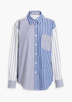 T by Alexander Wang alexanderwang.t - Striped cotton-jacquard shirt - Blue - XS