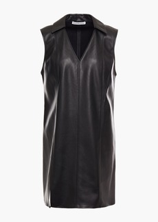 T by Alexander Wang alexanderwang.t - Tulle-paneled faux leather mini dress - Black - XS
