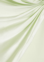 T by Alexander Wang alexanderwang.t - Asymmetric twist-front silk-satin shirt - Green - US 4