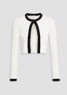 T by Alexander Wang alexanderwang.t - Two-tone stretch-knit cardigan - White - XS